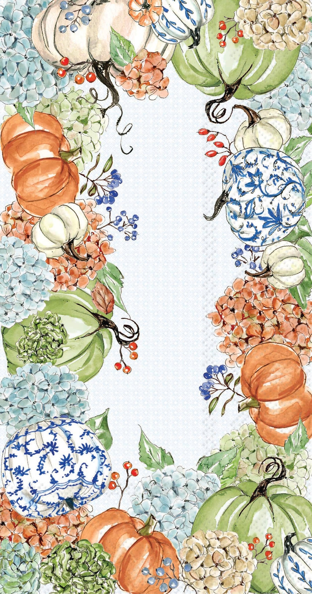 Fall Hydrangea Allover Guest Towels Set of 16