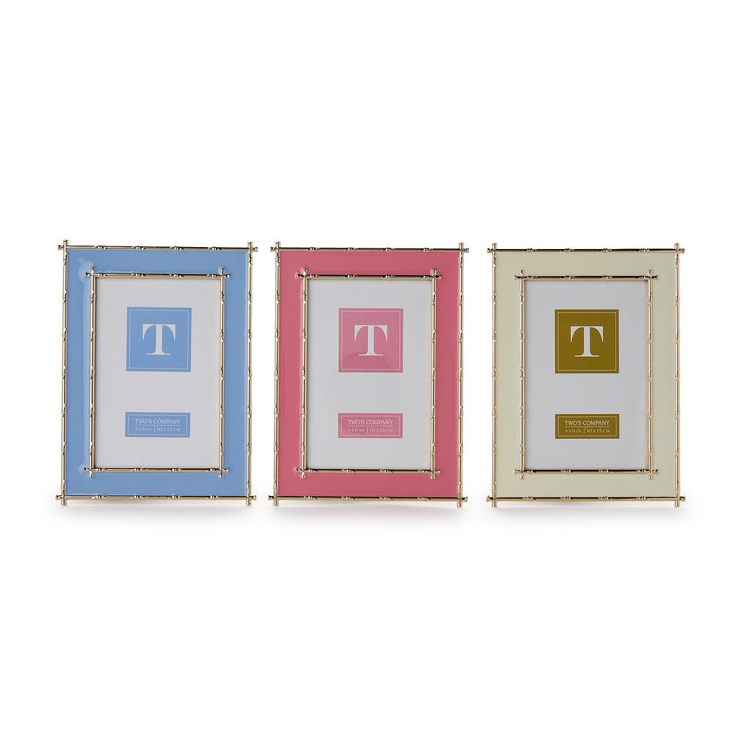 Gold Bamboo Edge 4x6 Metal Frame Asst 3 Colors