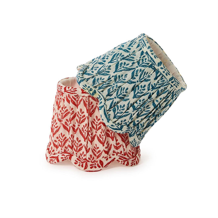 Scalloped Floral Fabric Lampshade Asst 2 Colors