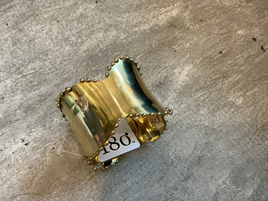 Gold Napkin Rings  6 assorted Metal 1.75"