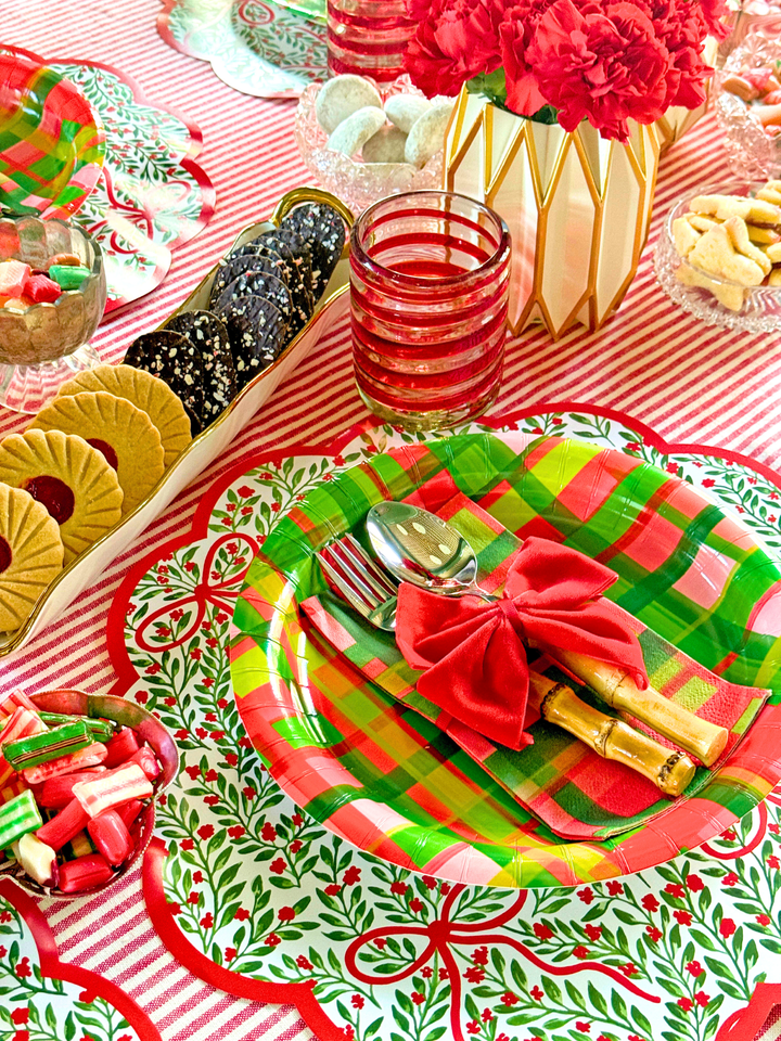 Holiday Plaid Heavy Duty Paper Plate (10")