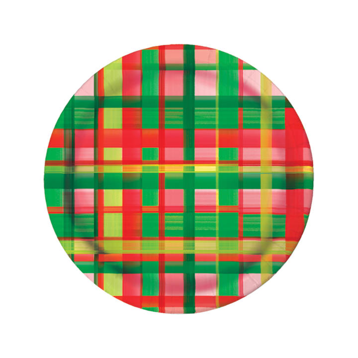 Holiday Plaid Heavy Duty Paper Plate (10")