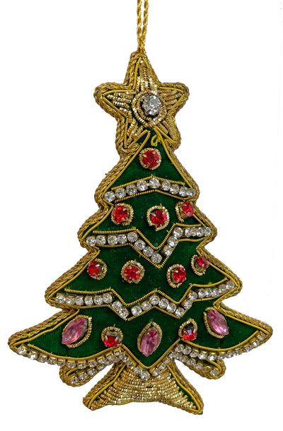 Deco Bead Velvet Tree Ornament