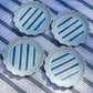 Juliska - Cabana Stripe Melamine Salad Plate Assorted Set/4