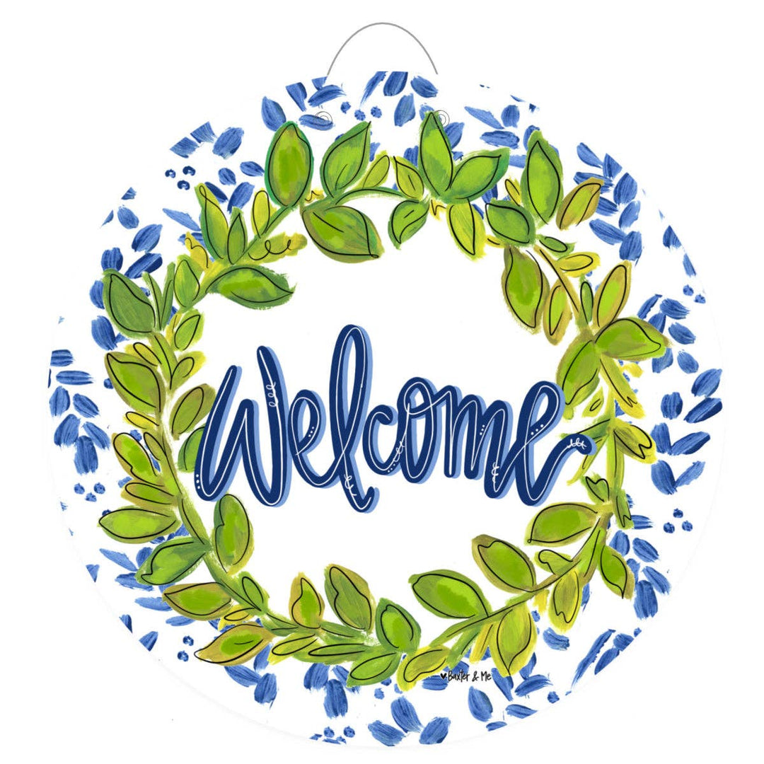 Baxter & Me - Willow & Green Welcome Door Hanger