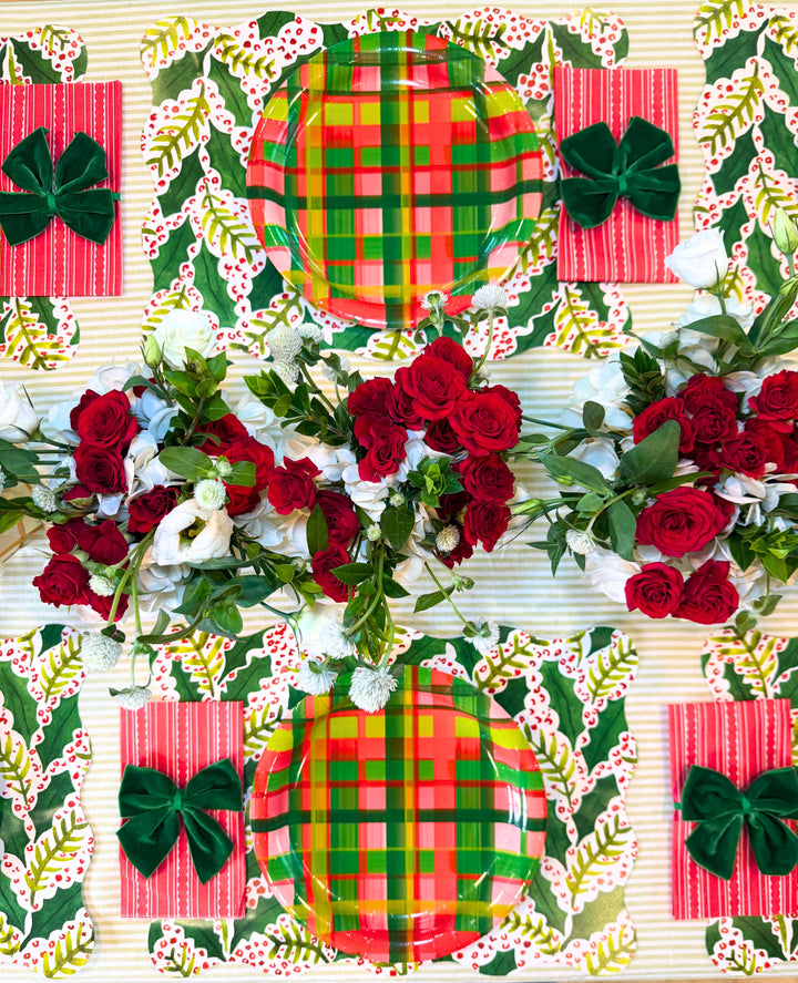 Holiday Plaid Heavy Duty Paper Plate (10")