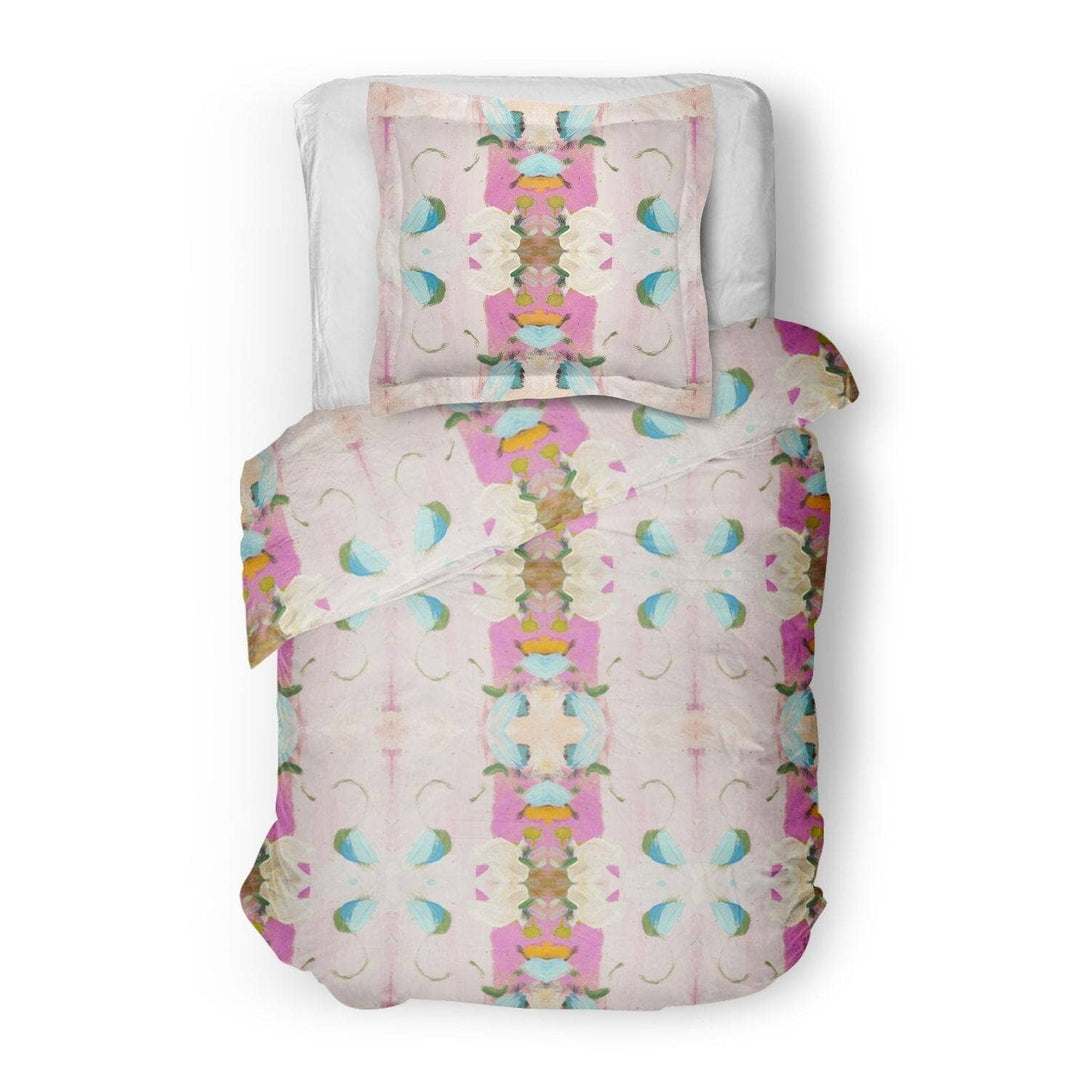 Laura Park Designs - Monet's Garden Pink Dorm Bedding Set, Twin XL