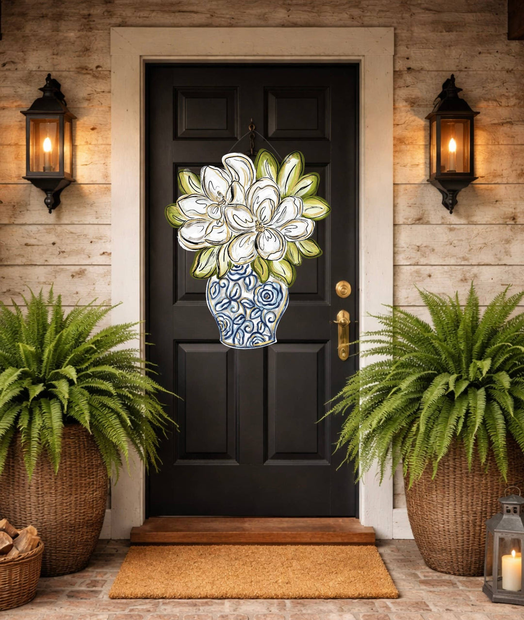 Chinoiserie Magnolia XL Door Hanger