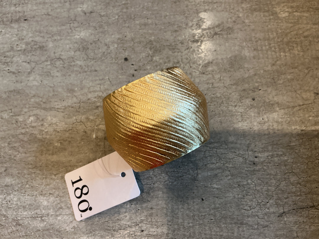 Gold Napkin Rings  6 assorted Metal 1.75"