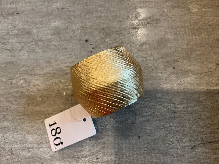 Gold Napkin Rings  6 assorted Metal 1.75"