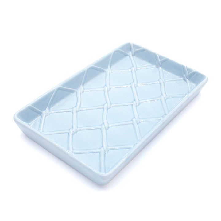 8 Oak Lane - Light Blue Textured Guest Towel Tray