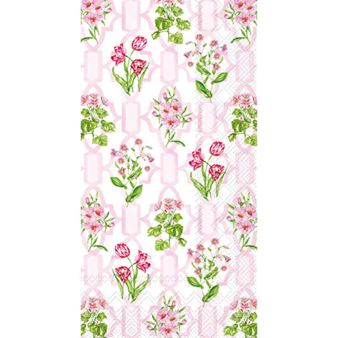 Boston International - Paper Guest Towels Pack/20 Pink Trellis