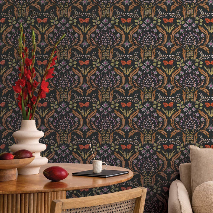 Tempaper & Co ® - Scandi Floral Orange Peel and Stick Wallpaper, 28 sq. ft.