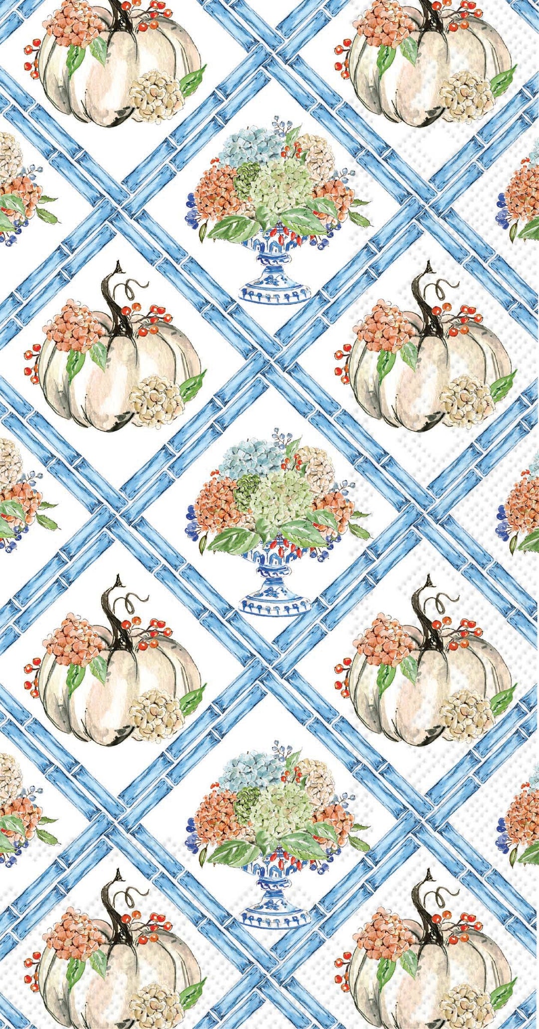 Fall Hydrangea Trellis Guest Towels Set of 16