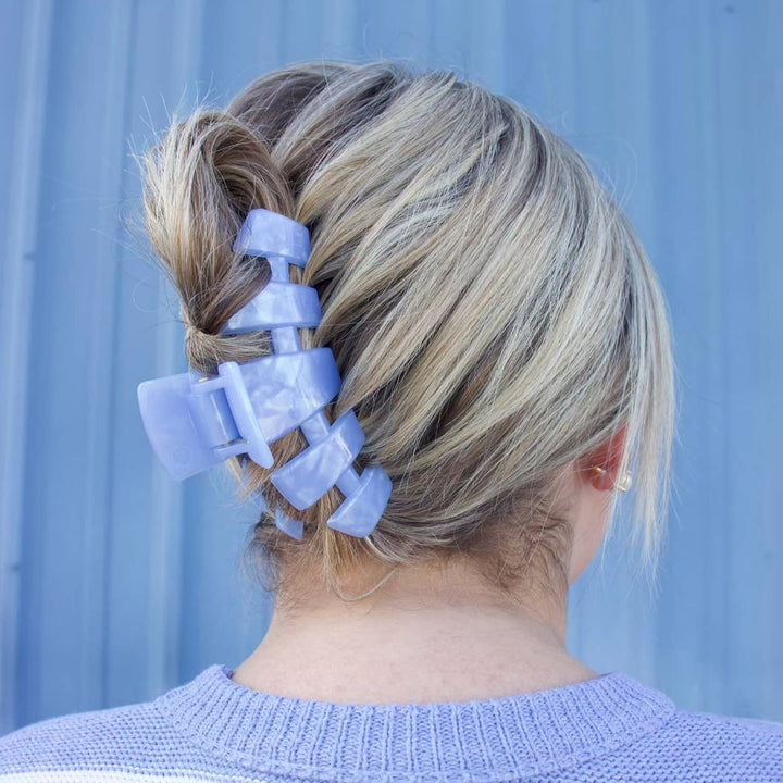 TELETIES - Classic Hair Clip | Small | Blue Lagoon