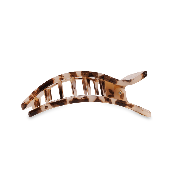 TELETIES - Flat Rectangle Hair Clip | Medium | Blonde Tortoise