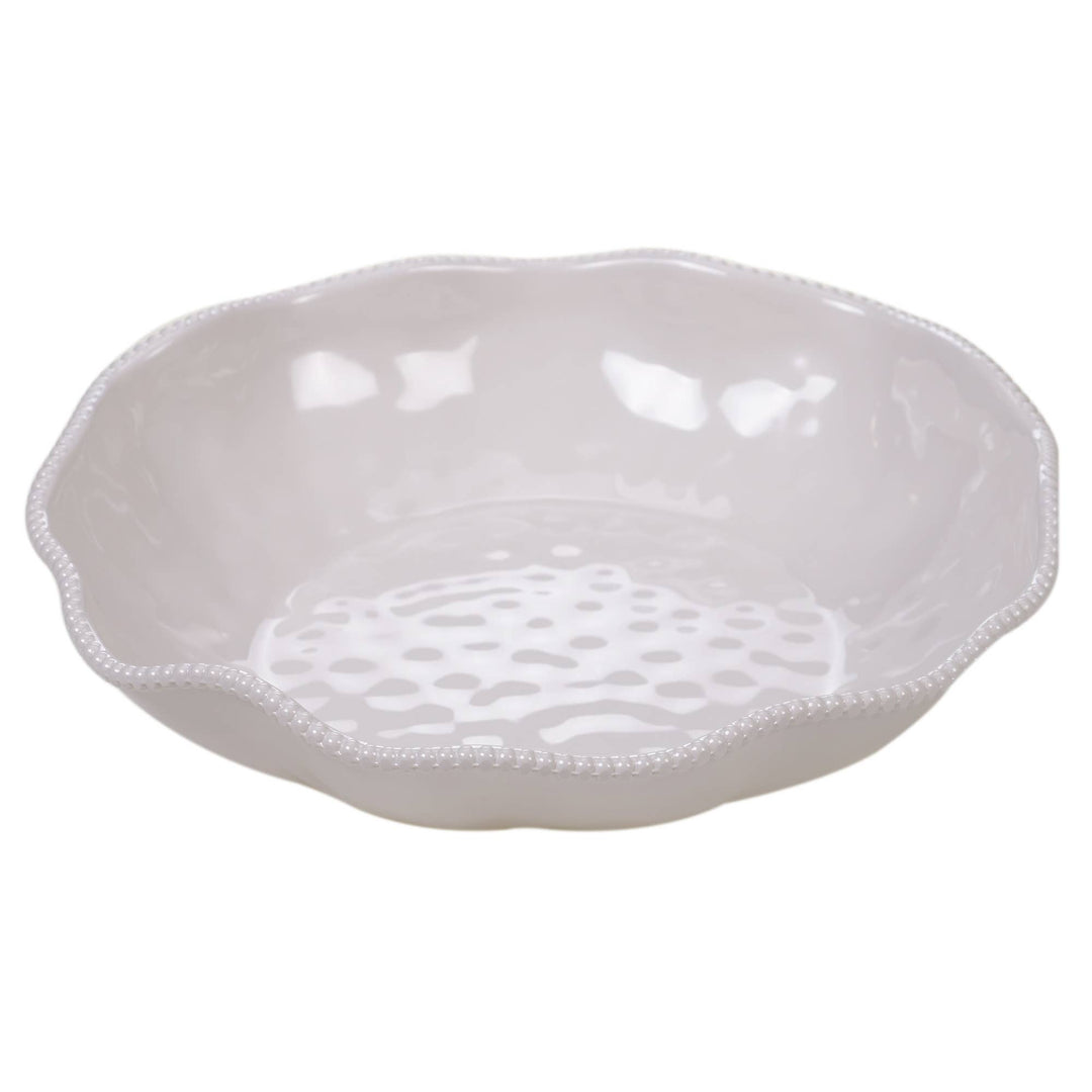 Certified International - Perlette Cream Melamine Large Serving Bowl 13.75 x 2.75 in