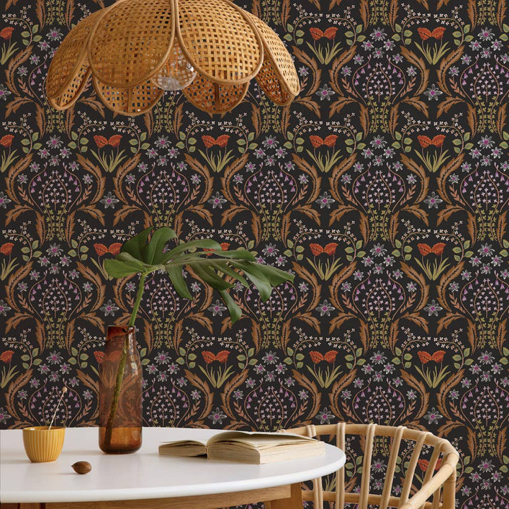 Tempaper & Co ® - Scandi Floral Orange Peel and Stick Wallpaper, 28 sq. ft.