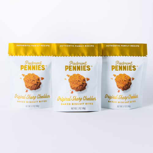 Piedmont Pennies - Cheddar Cheese Crackers, Small Pouches (25)