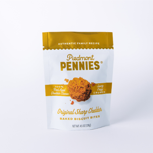 Piedmont Pennies - Cheddar Cheese Crackers, Medium Pouches (20)