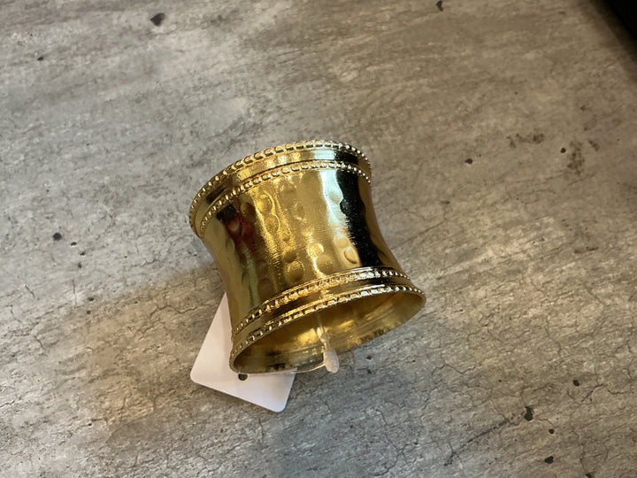 Gold Napkin Rings  6 assorted Metal 1.75"