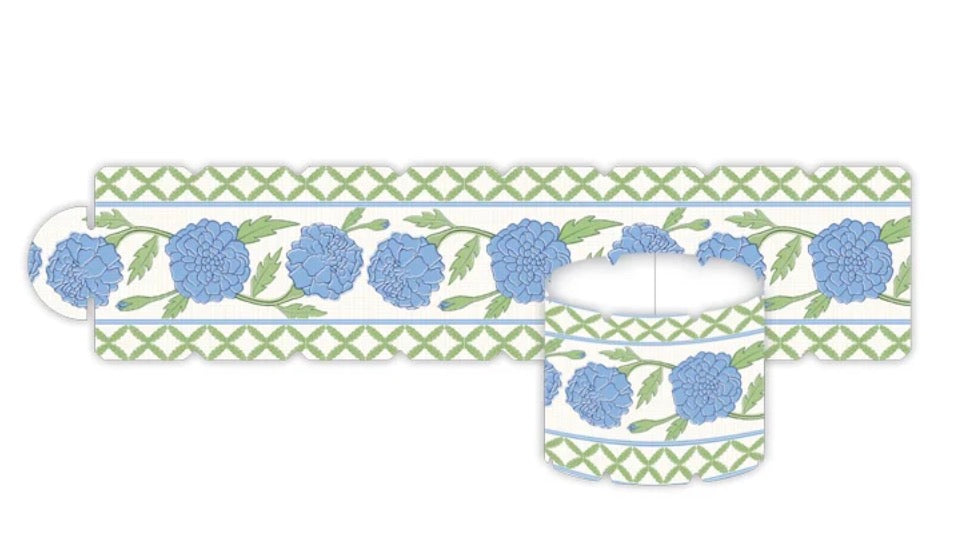 Blue and Green Marigold Napkin Rings