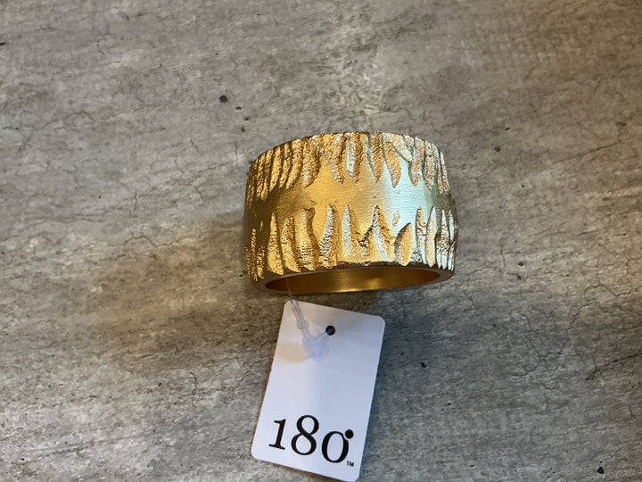 Gold Napkin Rings  6 assorted Metal 1.75"