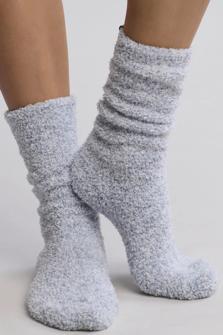 CozyChic Heathered Socks  Stone White