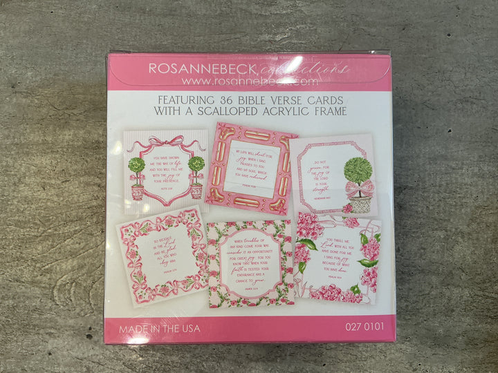 Joy Pink Floral Acrylic Frame Card Set