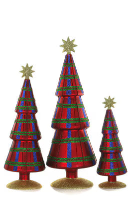 Mad for Plaid Trees Set of 3
