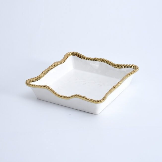 Salerno White Gold Luncheon Napkin Holder