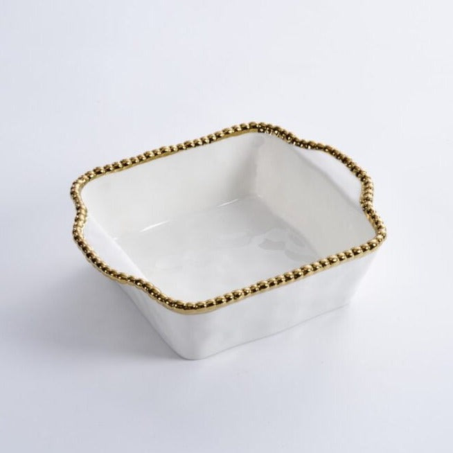 Salerno White Gold Square Baking Dish