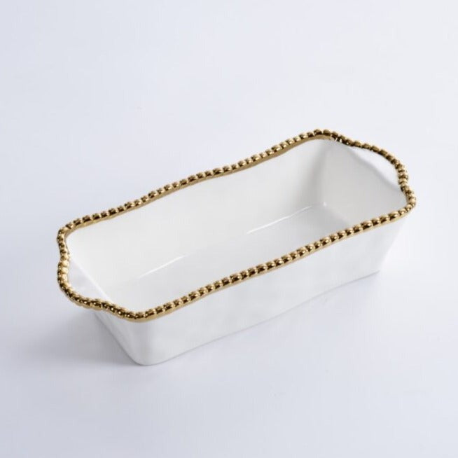 Salerno White Gold Loaf Baking Dish