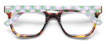 Peepers X Laura Park-Tortoise/Marigold Ticking Stripe Pink
