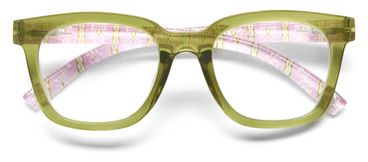 Peepers X Laura Park-Green/Rosemary Stripe Pink