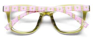 Peepers X Laura Park-Green/Rosemary Stripe Pink