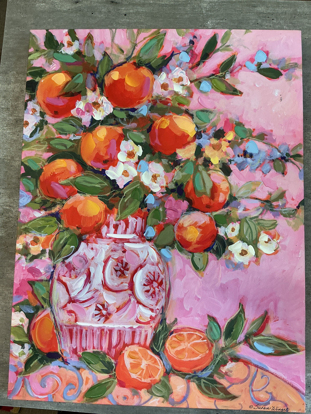 23.5" Citrus Bouquet Wall Art