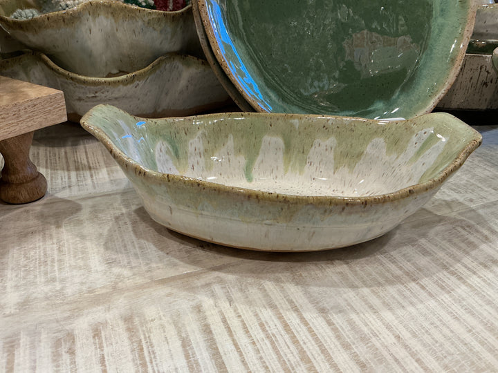 Oval Souffle - Matcha Leaf