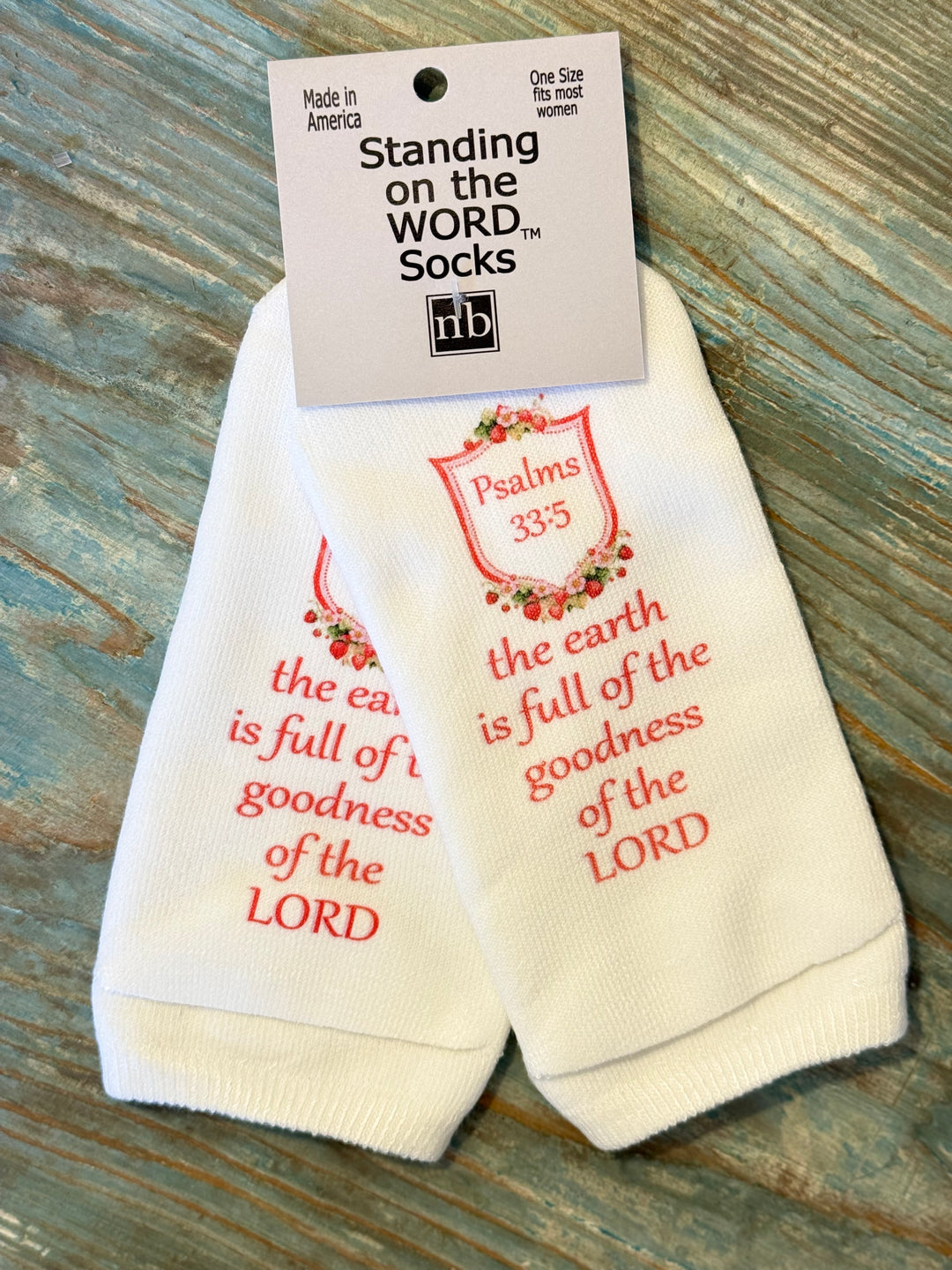 Goodness of the Lord Psalm 33:5 Socks