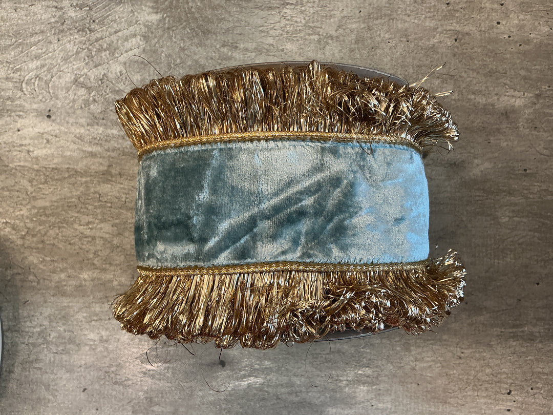 JME Aqua Velvet DBL Sided Trim/Back Metallic Dupion