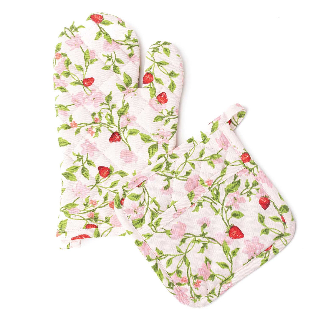 Oven Mitt Set - Botanical Berry