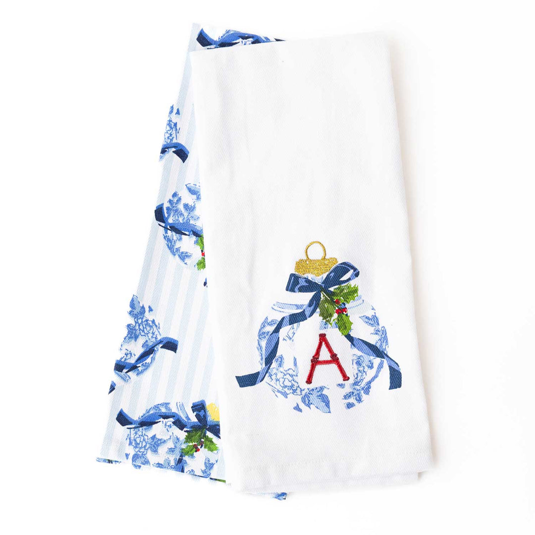 Initial Towel - Holiday Chinoiserie