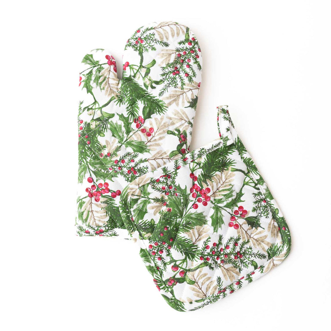 Oven Mitt Set - Woodland Berry