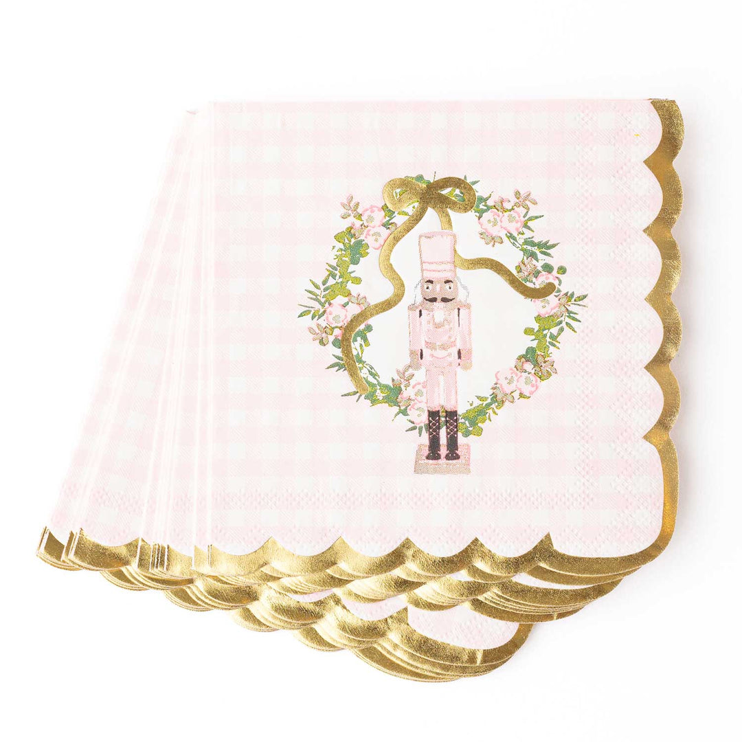 Paper Beverage Napkin Packs - Sugarplum Gingham