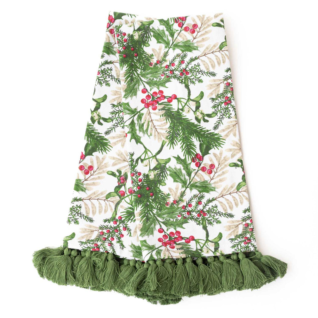 Tassel Kitchen Towel Set - Woodland Berry