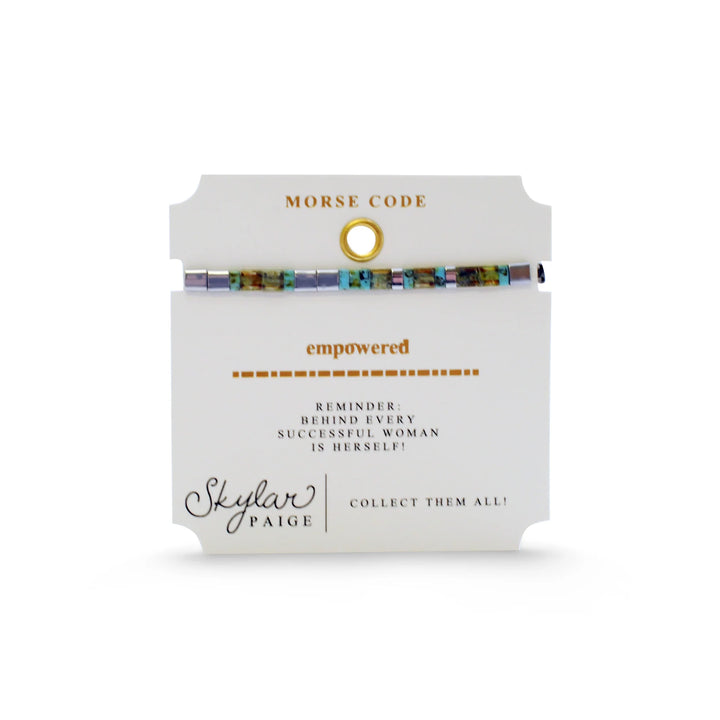 Morse Code Beaded Bracelet | Empowered