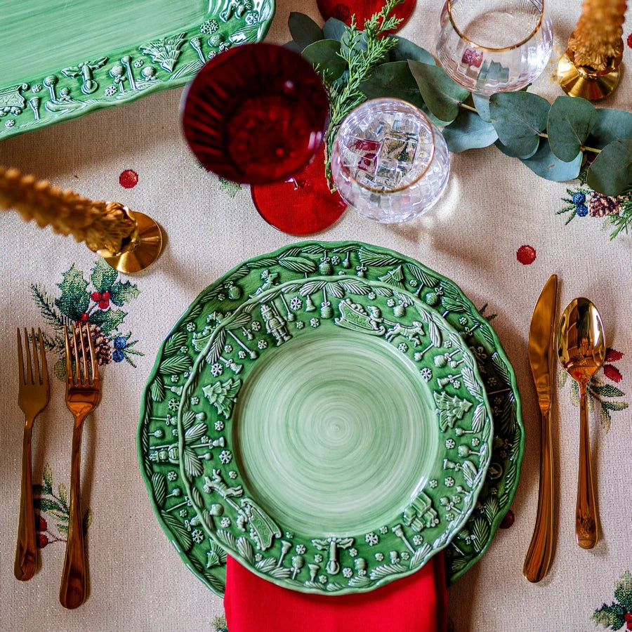 Fiabe di Natale Green Dinnerware