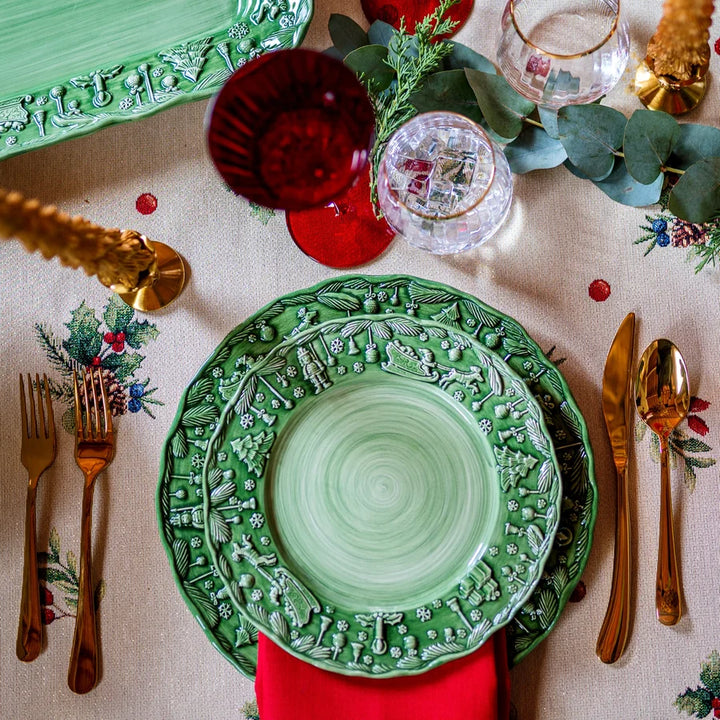 Fiabe di Natale Green Dinnerware