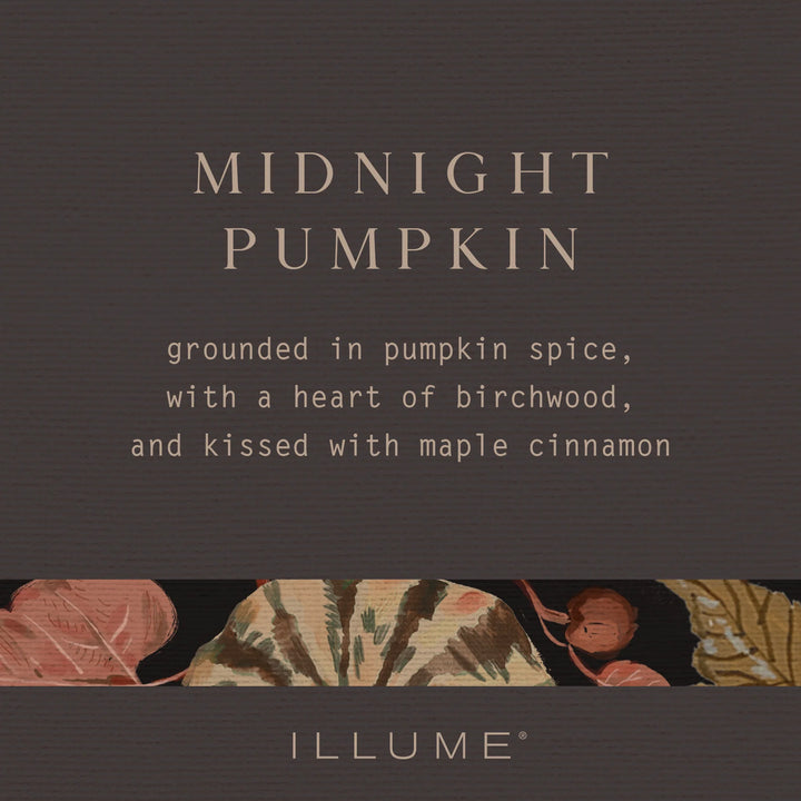 Midnight Pumpkin Glass Acorn Candle