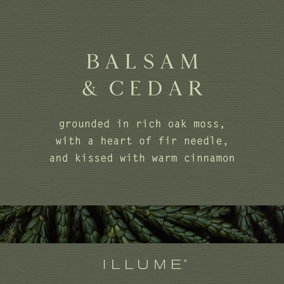 Balsam & Cedar Large Boxed Crackle Glass Candle